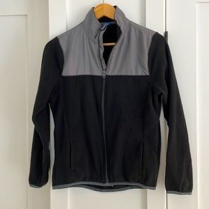 Black and gray light zip up jacket
